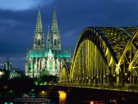 Cologne (Allemagne) - Cathedral and Hohenzollern Bridge